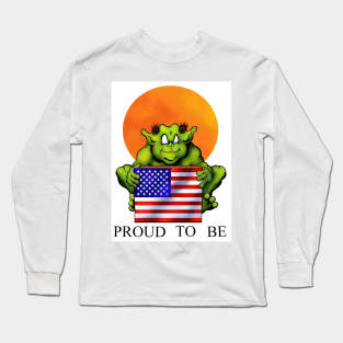 American Flag Proud Trollord Long Sleeve T-Shirt